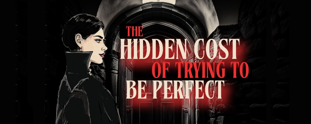 Blog cover of the Perfection family of a woman in a castle in a cartoon style