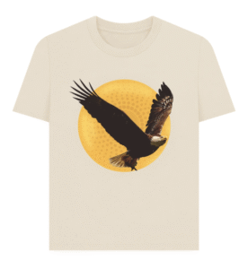 mockup eagle power t-shirt designed by lumimango